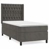 vidaXL Box spring krevet s madracem tamnosivi 90x200 cm bar&scaron;unasti