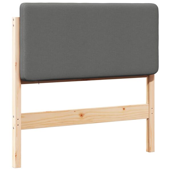 vidaXL Tapecirani uzglavlje s uzglavljem Smeđa i svijetlosiva 80 cm