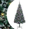 vidaXL Umjetno božićno drvce Zelena 210 cm PVC i Čelik i Plastika