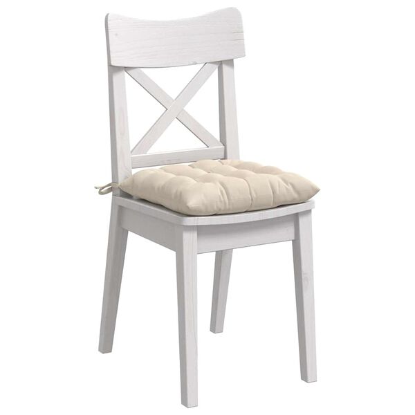 vidaXL Jastučići za sjedenje 4 pcs Bež 40 x 40 x 6 cm Mikrofibra