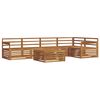 vidaXL Set vanjskih sofa 6 kom. Prirodna