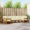 vidaXL Set vanjskih sofa s jastukom 7 pcs Prirodna i krem