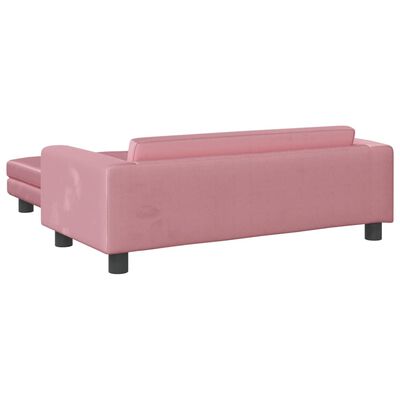 vidaXL Krevet za pse s produžetkom ružičasti 100x50x30 cm baršunasti