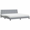 vidaXL Krevet s madracem Hanko svjetlosivi 200 x 200 cm od tkanine