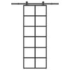 vidaXL Klizna vrata s priborom 76 x 205 cm od ESG stakla i aluminija