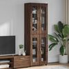 vidaXL Highboard FLORIN Smeđi hrast 60 x 35 x 182 cm Konstruirano drvo