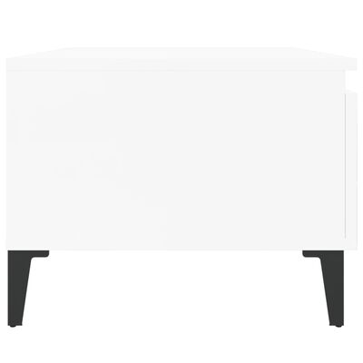vidaXL Bočni stolić sjajni bijeli 50 x 46 x 35 cm konstruirano drvo