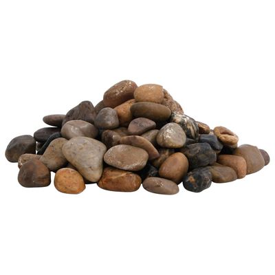 vidaXL Polirani kamenčići 10 kg raznobojni 2 - 5 cm