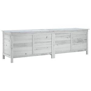 vidaXL Vrtna kutija za pohranu bijela 198,5x50x56,5cm masivna jelovina