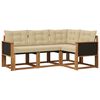 vidaXL Set vanjskih sofa 4 kom. Prirodna i bež