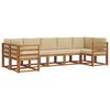 vidaXL Set vanjskih sofa s jastukom 7 pcs Prirodna i bež