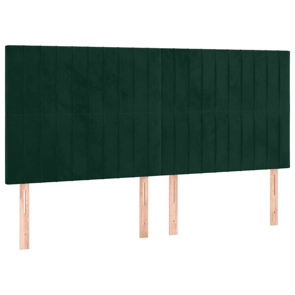 vidaXL Uzglavlje tamnozeleno 180x5x118/128 cm bar&scaron;unasto