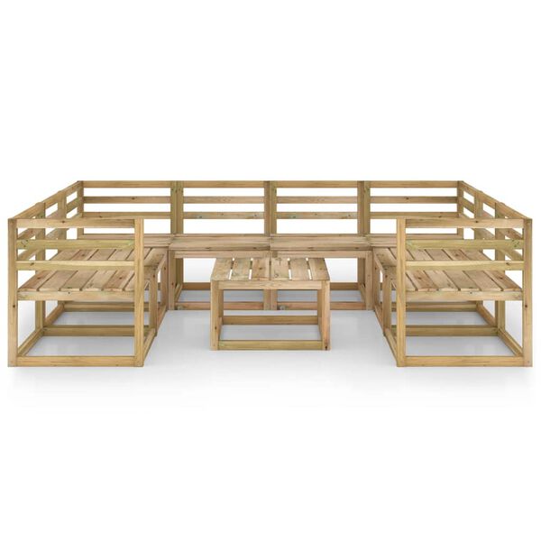 vidaXL 9-dijelna vrtna garnitura od zeleno impregnirane borovine