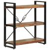 vidaXL Regal za knjige s 3 razine 77x30x80cm obnovljeno drvo i željezo