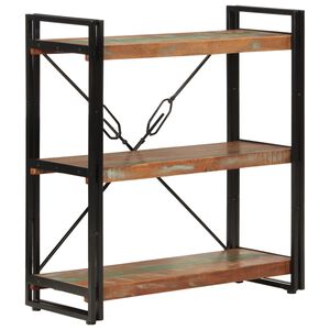 vidaXL Regal za knjige s 3 razine 77x30x80cm obnovljeno drvo i željezo