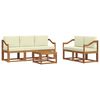 vidaXL Set vanjskih sofa s jastukom 6 pcs Prirodna i krem