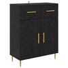 Highboard s ladicama Crni hrast 69,5 x 34 x 180 cm Konstruirano drvo