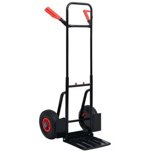 vidaXL Teleskopska ručna kolica 200 kg crno-crvena