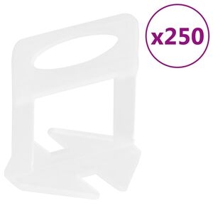 vidaXL Kopče za niveliranje pločica 250 kom 1 mm
