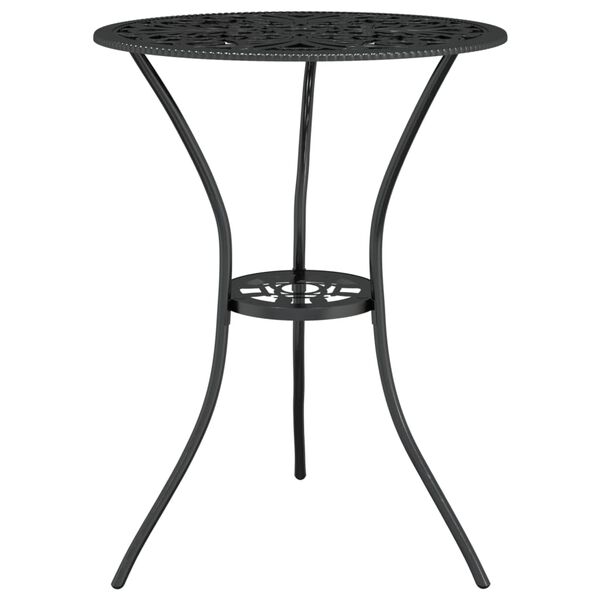 vidaXL 3-dijelni bistro set od lijevanog aluminija crni