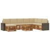 vidaXL Set vanjskih sofa s jastukom 9 pcs Prirodna i bež