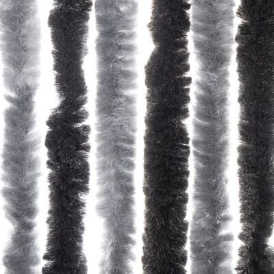 vidaXL Zastor protiv muha sivo-crni 100 x 200 cm od šenila