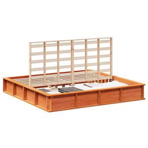 vidaXL Krevetna konstrukcija Vosak smeđa 200 x 200 cm