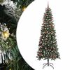 vidaXL Umjetno božićno drvce Zelena 210 cm PVC, plastika i čelik