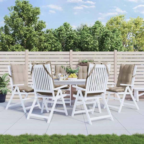 vidaXL Jastuci za stolicu s visokim naslonom 6 kom smeđesivi tkanina