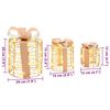 vidaXL Dekoracija Poklon Kutije 3 pcs Topla bijela 20 x 20 x 20 cm PET