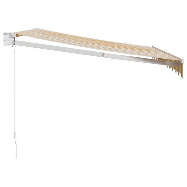 vidaXL Tenda na uvlačenje žuto-bijela 3 x 2,5 m od tkanine i aluminija