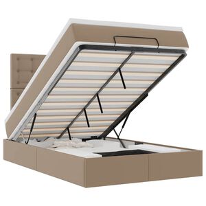 vidaXL Okvir kreveta s madraca cappuccina 120x190 cm od umjetne kože