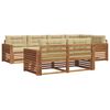 vidaXL Set vanjskih sofa 7 kom. Prirodna i bež