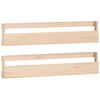 vidaXL Zidni stalci za cipele 2 kom 110x9x23 cm od masivne borovine