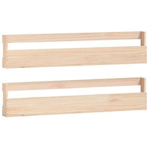 vidaXL Zidni stalci za cipele 2 kom 110x9x23 cm od masivne borovine