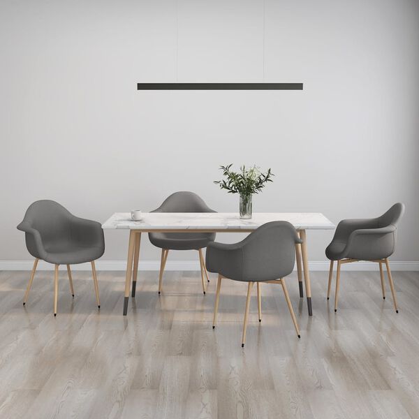 vidaXL Blagovaonske stolice od tkanine 4 kom svjetlosive