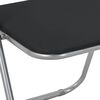 vidaXL Sklopiva stolica 2 pcs Crna i Siva 48 x 43,5 x 81 cm Lažna koža