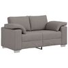 vidaXL Sofa 3 pcs Sivo-smeđa Platnasta tkanina