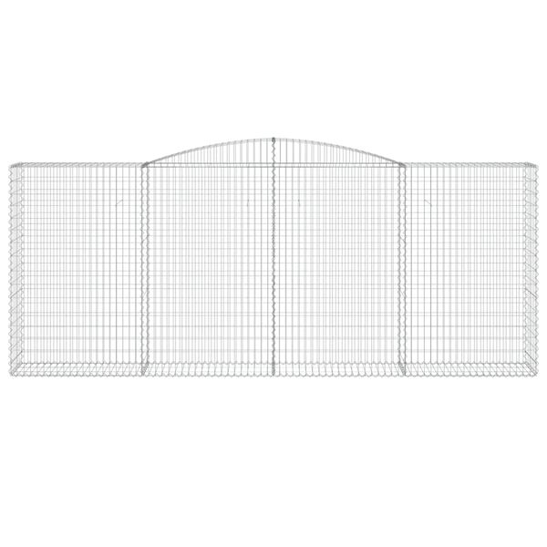 vidaXL Lučne gabionske košare 5 kom 400x50x160/180cm pocinčano željezo