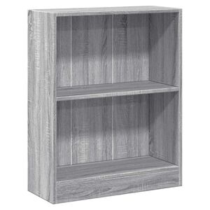 vidaXL Polica za knjige sivi hrast 60x24x76 cm konstruirano drvo