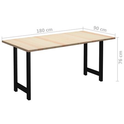 vidaXL Blagovaonski stol 180 x 90 x 76 cm od borovine