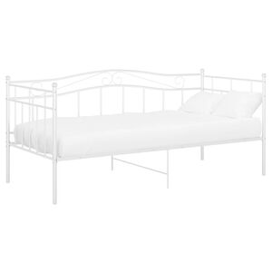 vidaXL Okvir za krevet na razvlačenje bijeli metalni 90 x 200 cm
