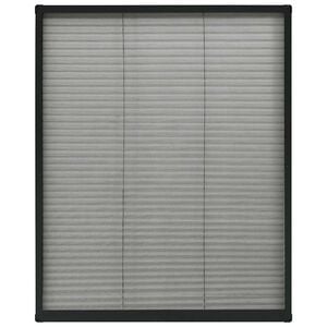 vidaXL Zaslon protiv insekata za prozore antracit 80x100 cm aluminij
