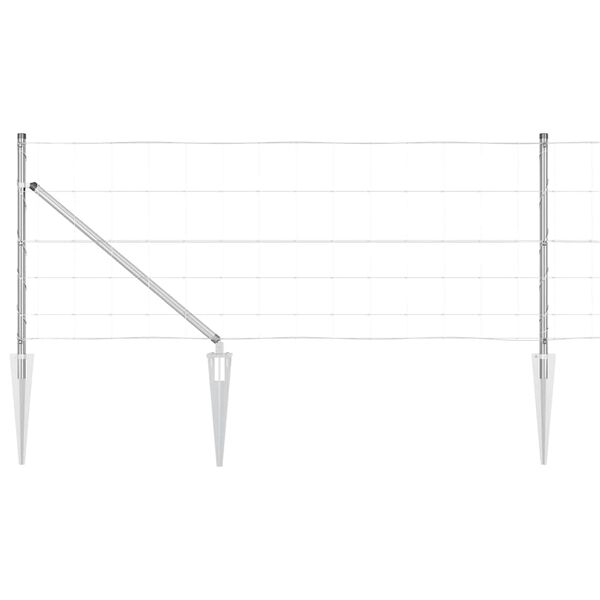 vidaXL Stup za ogradu Galvanizirano 25 x 0,8 m Čelik