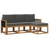 vidaXL Set vanjskih sofa s jastukom 4 pcs Prirodna i antracit