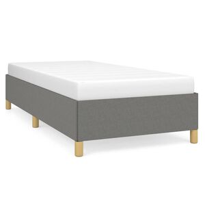vidaXL Okvir za krevet bez madraca tamnosivi 90x190 cm od tkanine