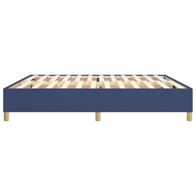 vidaXL Okvir za krevet s oprugama plavi 200x200 cm od tkanine