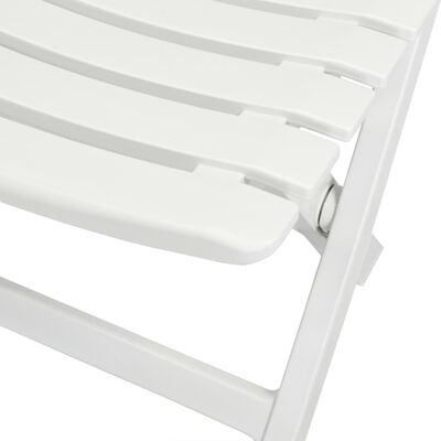 vidaXL 3-dijelni sklopivi bistro set plastični bijeli