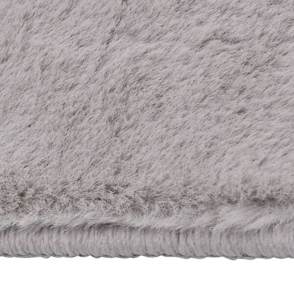 vidaXL Tepih od umjetnog zečjeg krzna 200 x 300 cm sivi