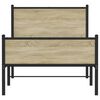 vidaXL Metalni okvir kreveta bez madraca boja hrasta sonome 90x200 cm